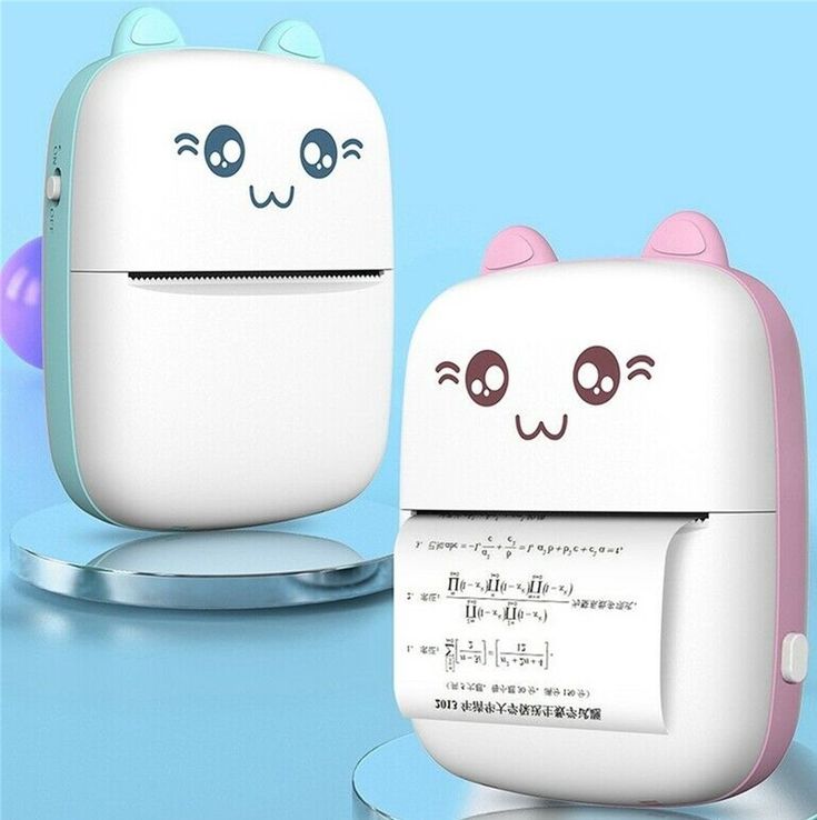 Portable Mini Thermal Printer with Cute Design & Paper Rolls