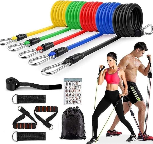 11‑Piece Resistance Band Set – Strength & Fitness