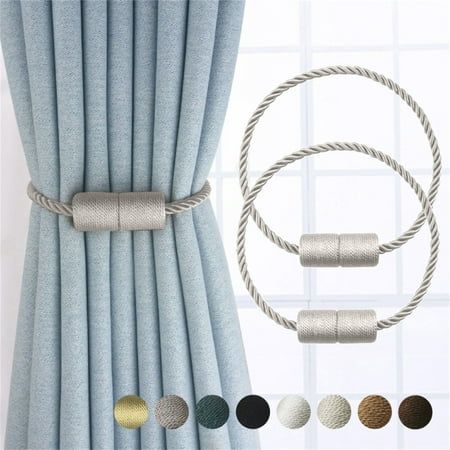 5 Pieces Magnetic Curtain Tieback Tie Backs Holdbacks Buckle Clip Strap Magnet Pearl Ball Curtain Hanging Belts Rods Rope Accessoires
