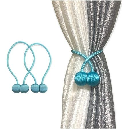 5 Pieces Magnetic Curtain Tieback Tie Backs Holdbacks Buckle Clip Strap Magnet Pearl Ball Curtain Hanging Belts Rods Rope Accessoires