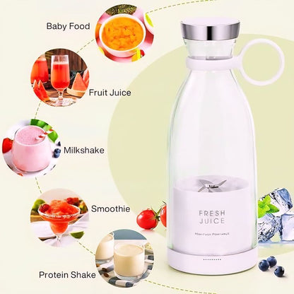 Wireless Charging 4 Blades Electric Juicer Mini Portable Blender Fruit Mixers Extractors Multifunction Juice Maker Machine