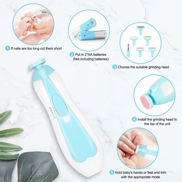 6‑in‑1 Electric Baby Nail Trimmer with LED Light