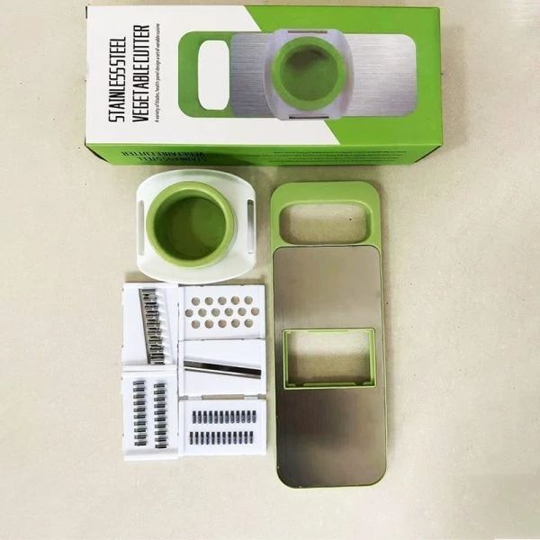 5-in-1 Mandolin Slicer & Vegetable Cutter – Stainless Steel Food Slicer