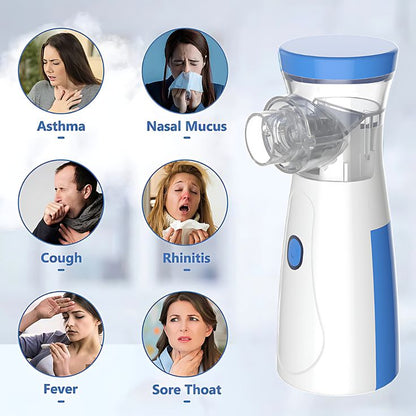 Portable Rechargeable Medical Nebulizer for Adults & Kids – Asthma Inhaler