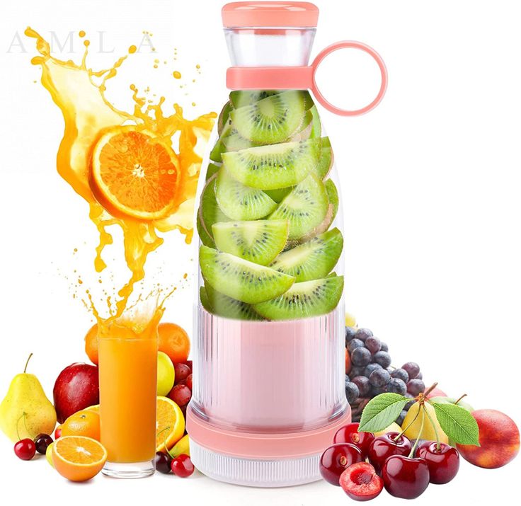 Wireless Charging 4 Blades Electric Juicer Mini Portable Blender Fruit Mixers Extractors Multifunction Juice Maker Machine