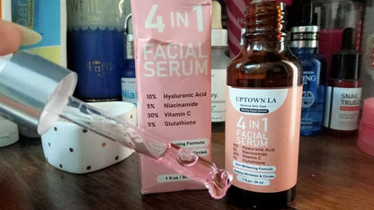 Uptown LA 4-in-1 Super Facial Serum – Hyaluronic Acid, Vitamin C & Niacinamide