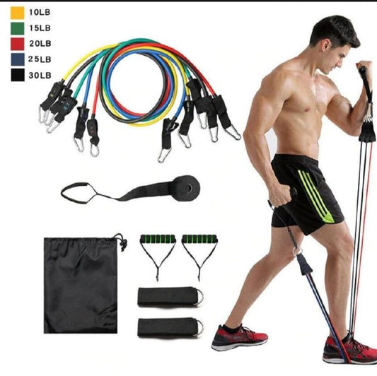11‑Piece Resistance Band Set – Strength & Fitness