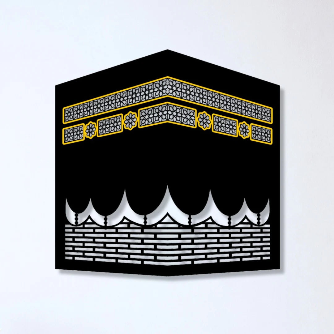 Kaaba-Inspired LED Wall Art (12×12 in) – Islamic Home Décor