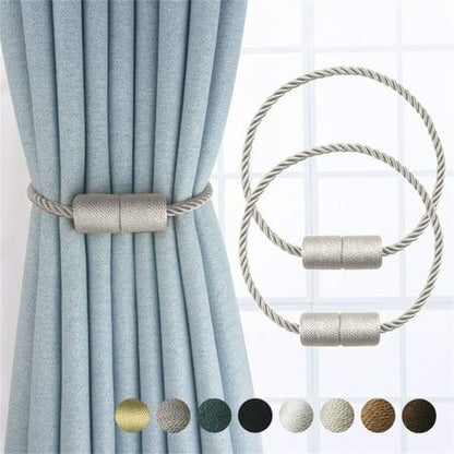 5 Pieces Magnetic Curtain Tieback Tie Backs Holdbacks Buckle Clip Strap Magnet Pearl Ball Curtain Hanging Belts Rods Rope Accessoires