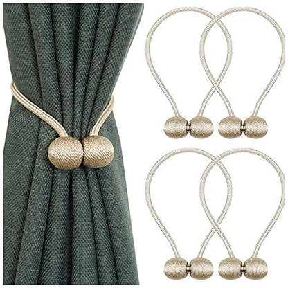 5 Pieces Magnetic Curtain Tieback Tie Backs Holdbacks Buckle Clip Strap Magnet Pearl Ball Curtain Hanging Belts Rods Rope Accessoires