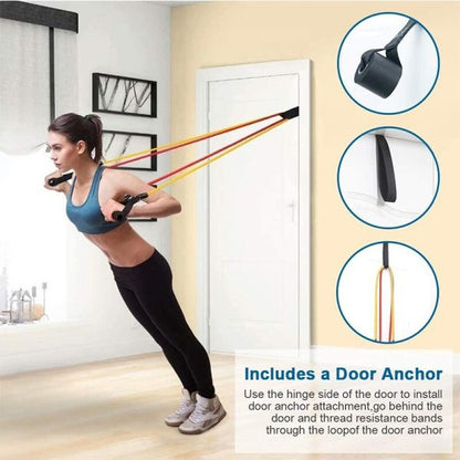 11‑Piece Resistance Band Set – Strength & Fitness