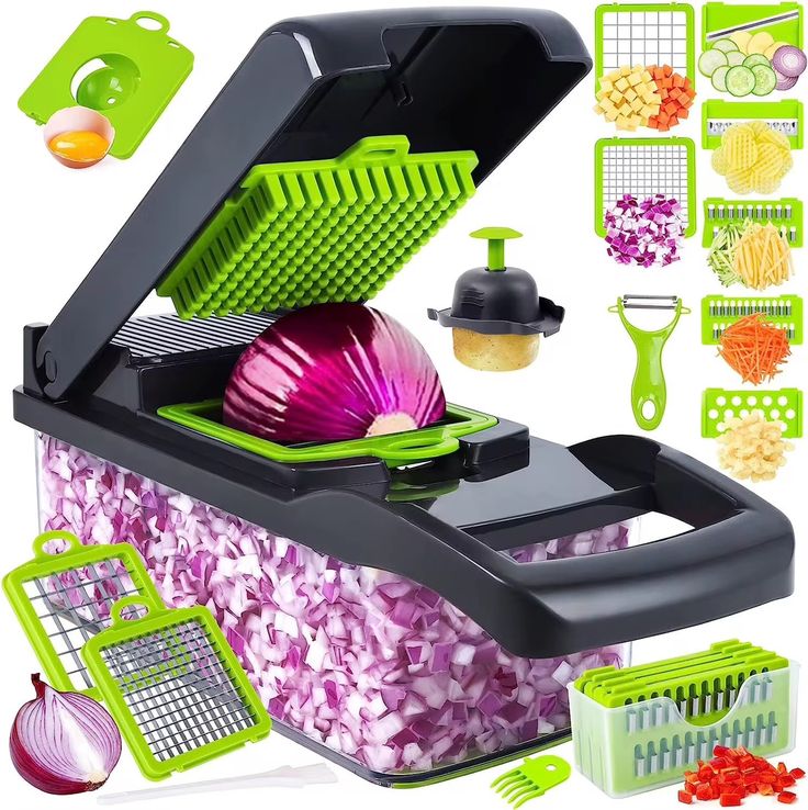 16 in 1 Multifunctional Vegetable Cutter & Chopper – Slicer, Dicer, Grater