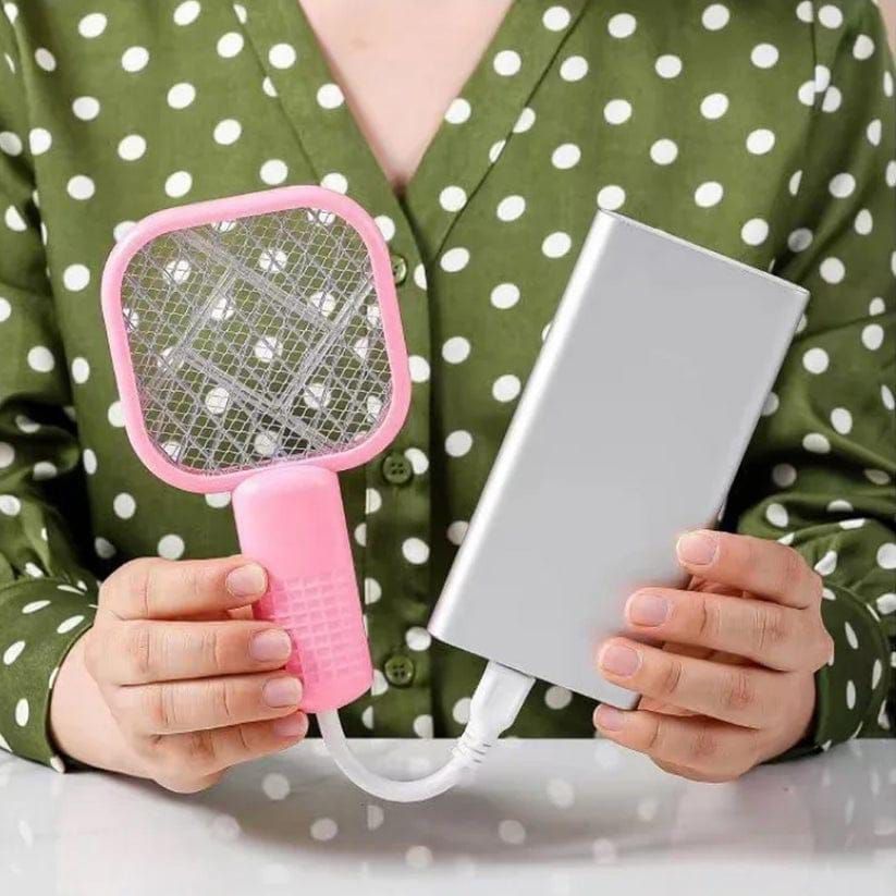 USB Rechargeable Mosquito Swatter with UV Light – Portable Electric Fly Killer